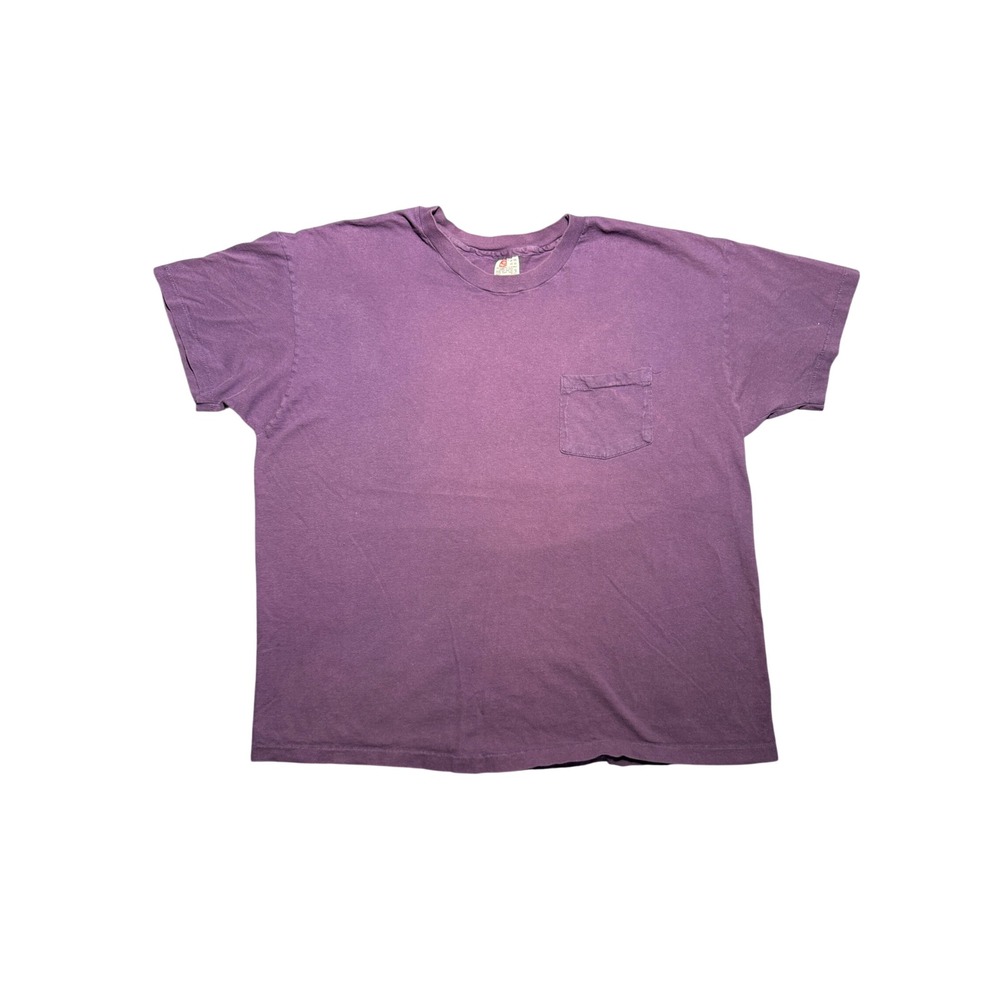Vintage Faded Purple Pocket T-Shirt Mens L/XL